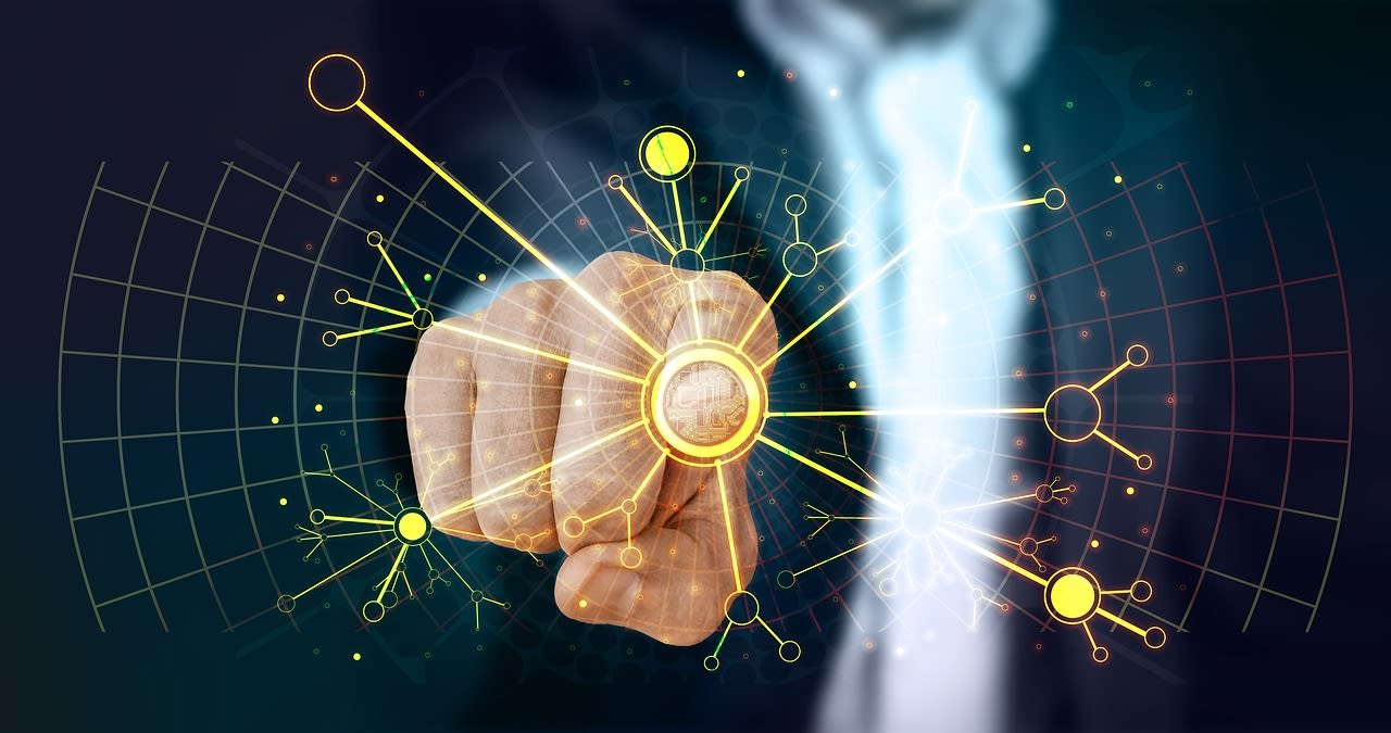 Connected nodes representing durable execution and queued AI workflow steps